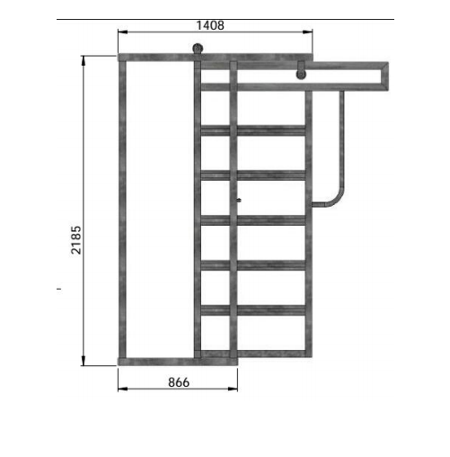 Puerta corrediza para mangas
